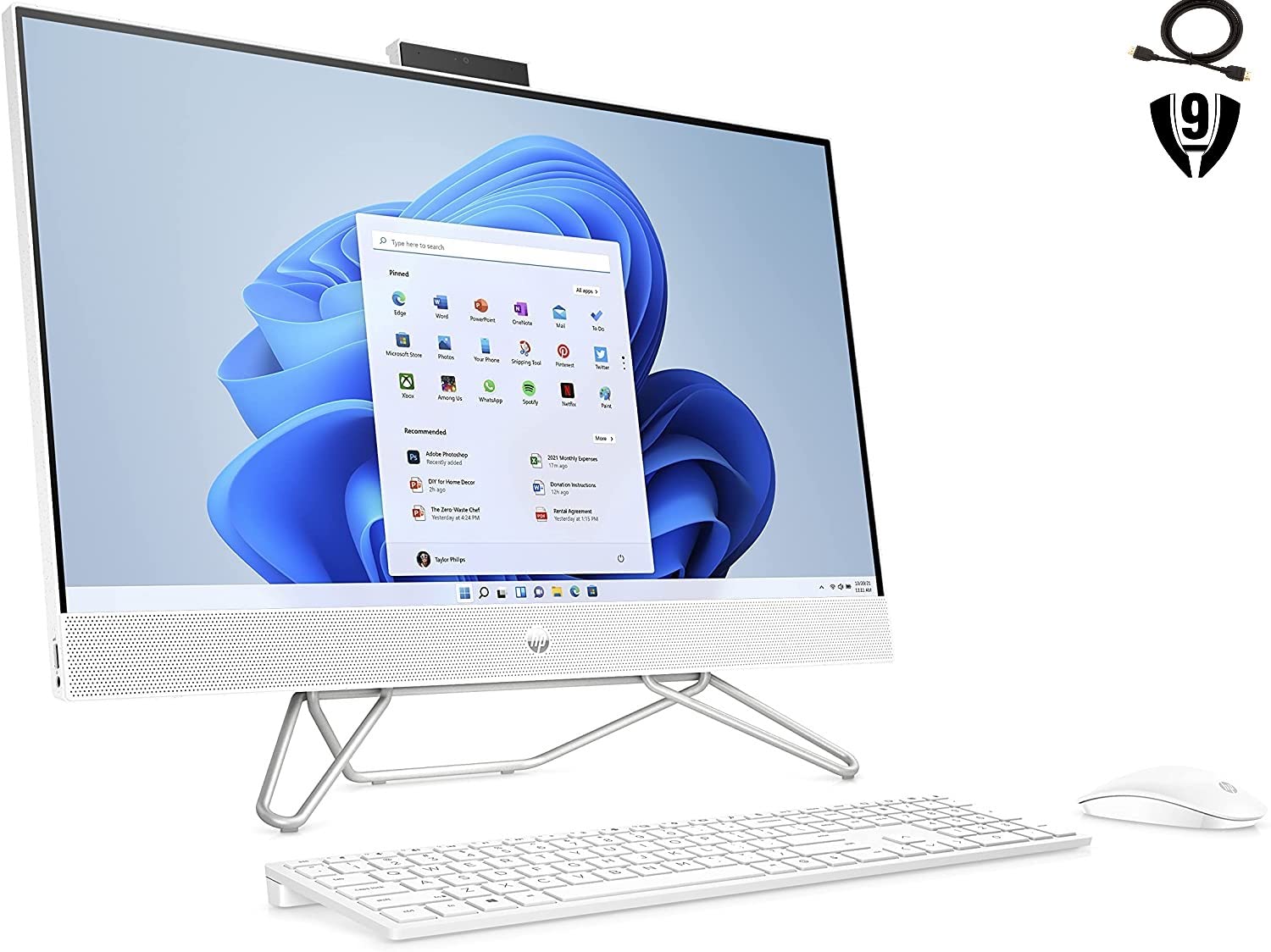 Windows11 Ryzen 7 5700U SSD1TB メモリ32GB HP 27″ FHD Touchscreen All-in-One Desktop, AMD Ryzen 7 5700U, 32GB